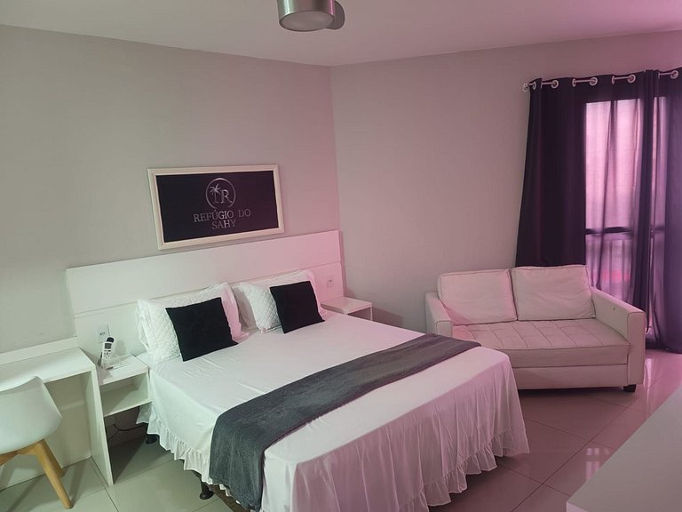 Loft aconchegante com sol da manhã e vista exclusiva. Seu re