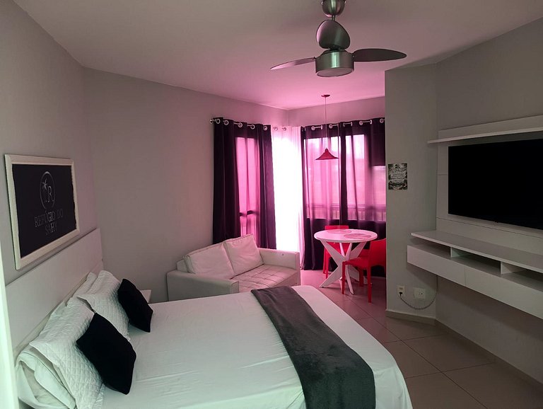 Loft aconchegante com sol da manhã e vista exclusiva. Seu re