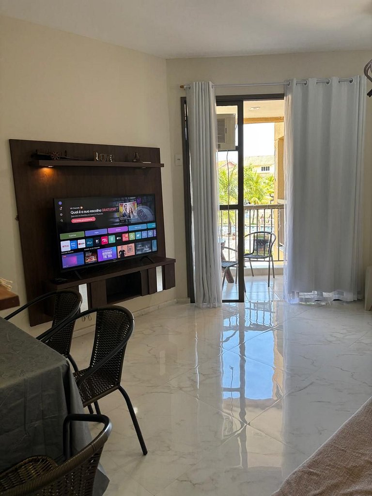 Reserva do Sahy: Apto Moderno com Vista Piscina