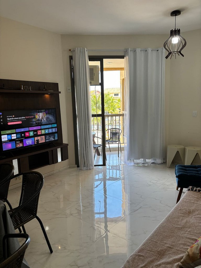 Reserva do Sahy: Apto Moderno com Vista Piscina