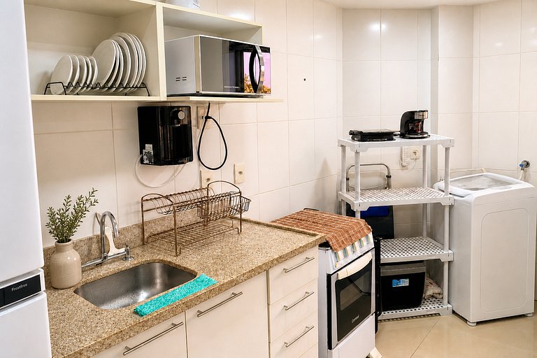 Loft familiar até 5 | praia, piscinas e enxoval