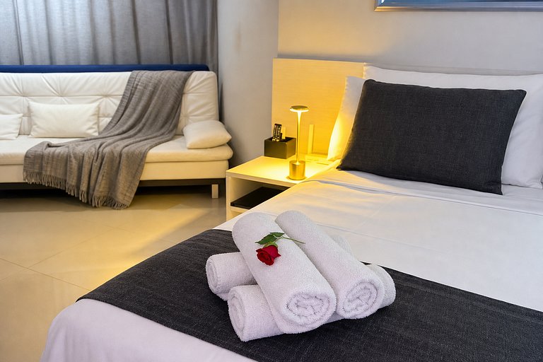 Loft familiar até 5 | praia, piscinas e enxoval